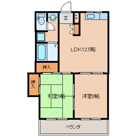 シャロム大善寺の物件間取画像